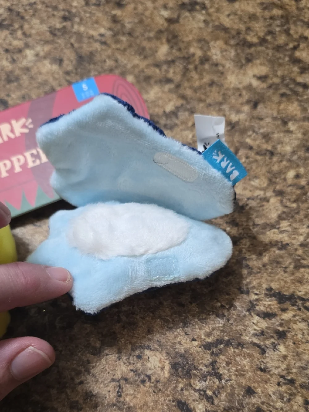 Bark Lemon Pupper Oyster Toy - Yellow & Navysize Small 0-20 Pounds NWT